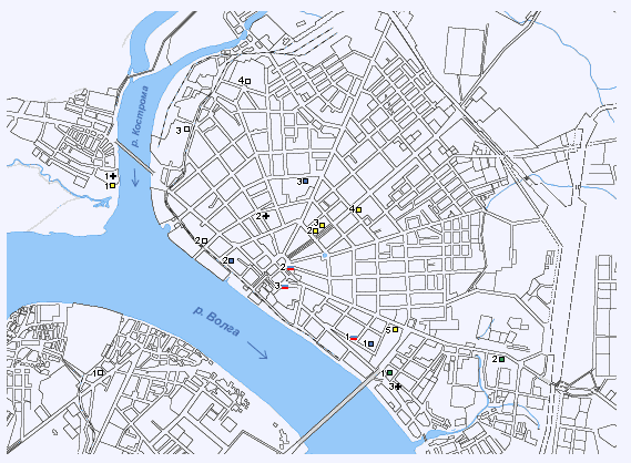 Карта Костромы - сайт  Кострома о городе